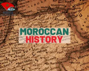 An intricate map showcasing the historical landmarks and cultural heritage of Moroccan history.